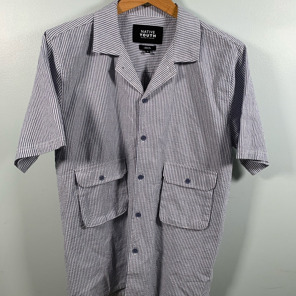 Sold on 🛑 - Native Youth Fratton Pocket Seersuck - Picture 2 of 6